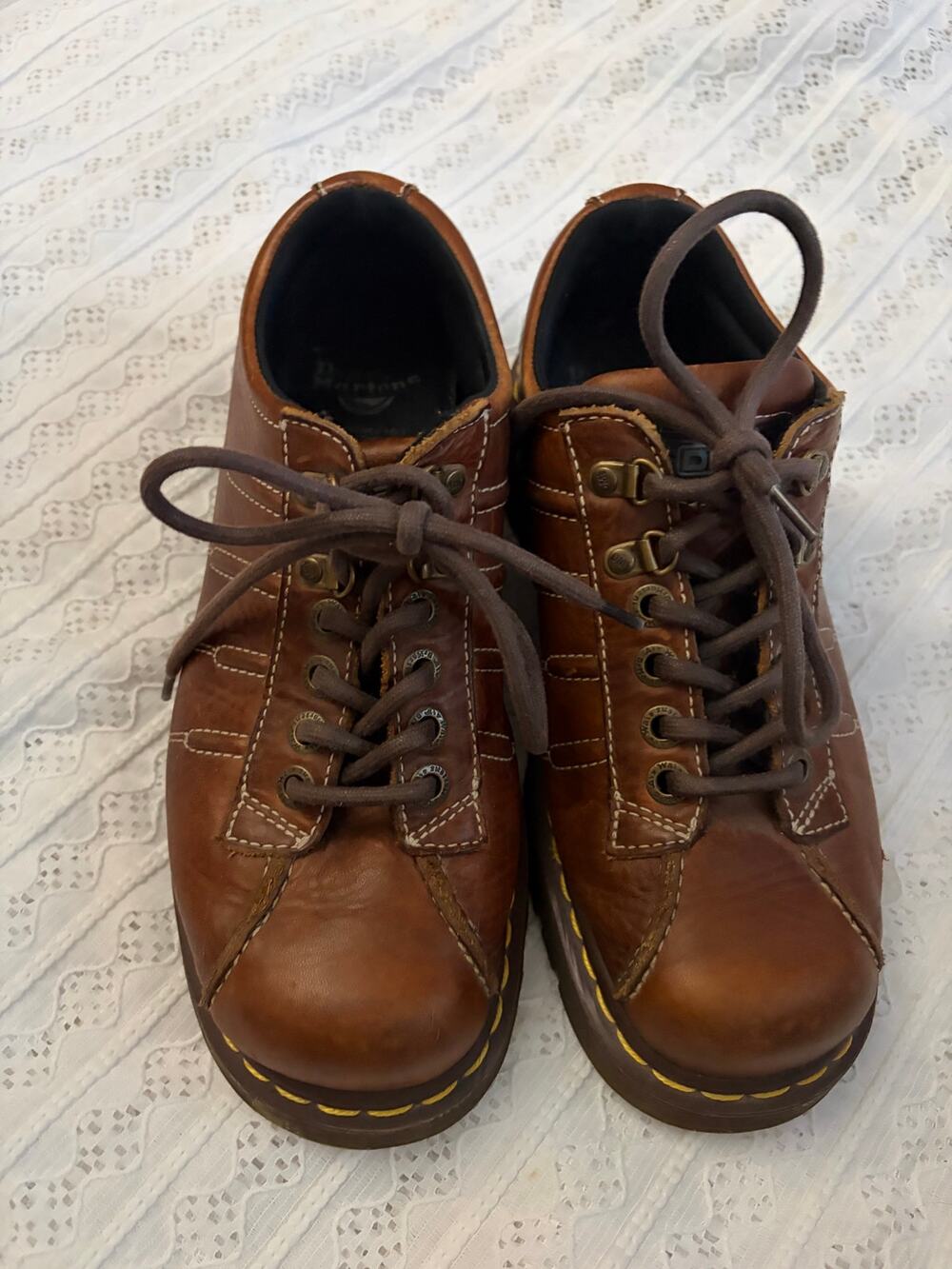 Vintage Dr Martens 9764 Brown Leather Chunky Oxford Shoes Men's 8 Y2K